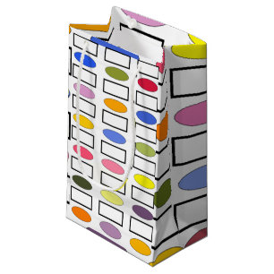 Ovals and Rectangles – Flower Garden  Small Gift Bag