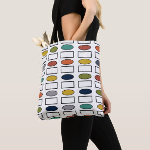 Ovals and Rectangles - Large Tote Bag