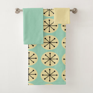 Ovals and Starbursts  Bath Towel Set
