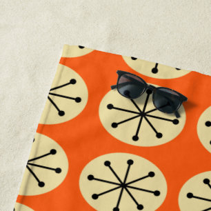 Ovals and Starbursts Beach Towel