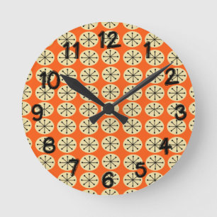 Ovals and Starbursts Round Clock