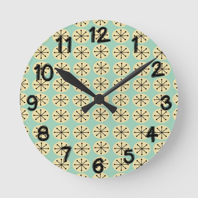 Ovals and Starbursts  Round Clock (Front)