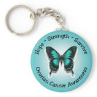 Ovarian cancer awareness keychain