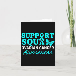 Ovarian Cancer Awareness Teal Ribbon Butterfly Sup Card