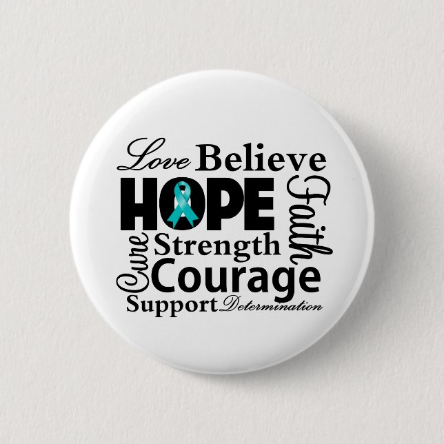 Ovarian Cancer Collage of Hope 2 Inch Round Button (Front)