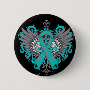 Ovarian Cancer Cool Wings 2 Inch Round Button