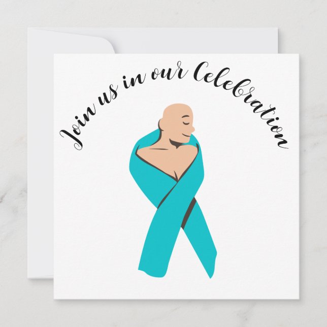 Ovarian Cancer End of Chemo Party Invitation (Front)