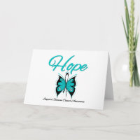 Ovarian Cancer Hope Butterfly Ribbon