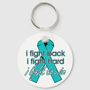 Ovarian Cancer I Fight Back Keychain