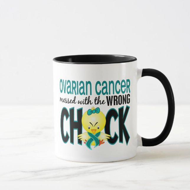 Ovarian Cancer Messed With The Wrong Chick Mug (Right)