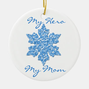 Ovarian Cancer My Hero My Mom ornament
