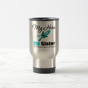Ovarian Cancer My Hero My Sister Travel Mug