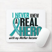Ovarian Cancer NEVER KNEW A HERO 2 Mother Mouse Pad (With Mouse)