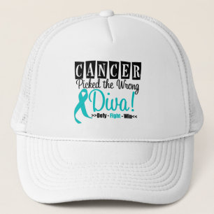Ovarian Cancer Picked The Wrong Diva v2 Trucker Hat