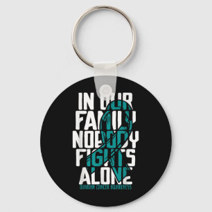 Ovarian Cancer Support Tee Family Ovarian Cancer Keychain