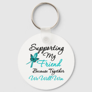Ovarian Cancer Supporting My Friend Keychain