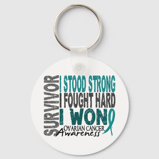 Ovarian Cancer Survivor 4 Keychain (Front)