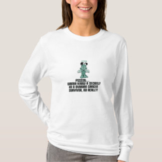 Ovarian Cancer survivor with angel T-Shirt