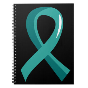 Ovarian Cancer Teal Ribbon 3 Notebook