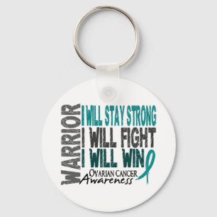 Ovarian Cancer Warrior Keychain