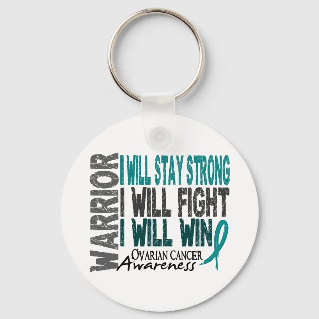 Ovarian Cancer Warrior Keychain (Front)