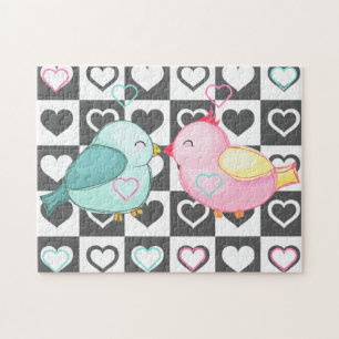 ove Birds Jigsaw Puzzle Hearts Romantic Couple