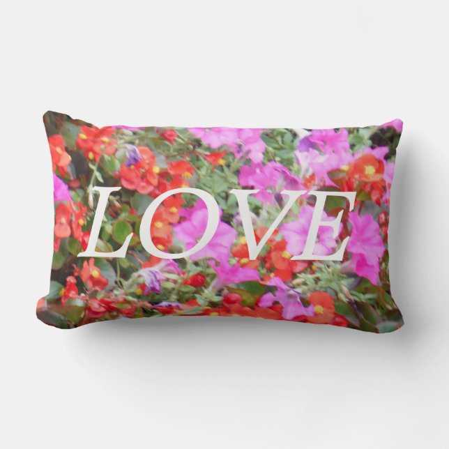 OVE orange & rose, coussin d'inspiration fleurs (Recto)