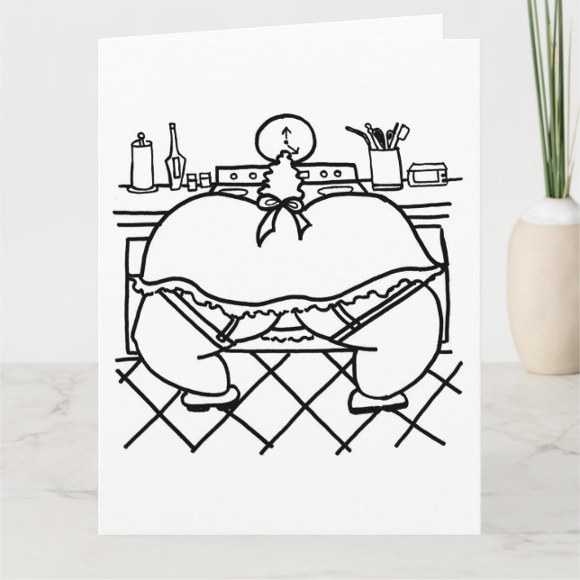 Oven Fresh Buns Big Colouring Card Chubby Art (Front)