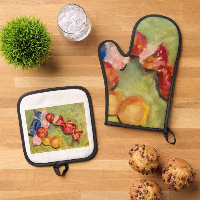 Oven mitt and Pot Holder Set (Top Down)