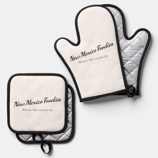 Oven Mitt and Pot Holder Set (Front/Back)