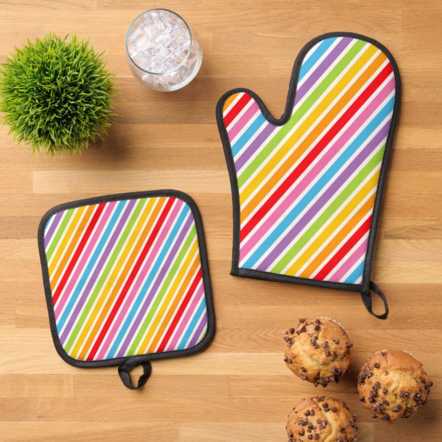 Oven Mitt and Pot Holders Oven Mitt & Pot Holder S Set (Top Down)