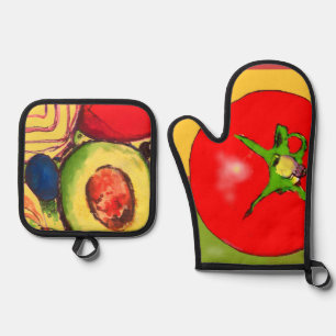 Oven Mitt and Pot Holders Oven Mitt & Pot Holder Set