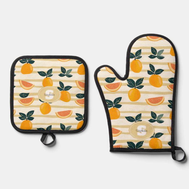 Oven Mitt and Pot Holders Oven Mitt & Pot Holder Set (Front)