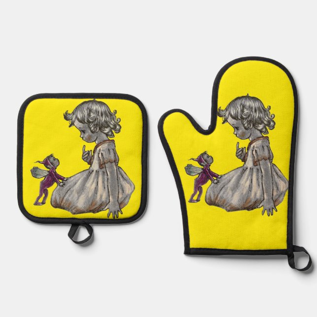 Oven Mitt and Pot Holders Oven Mitt & Pot Holder Set (Front)