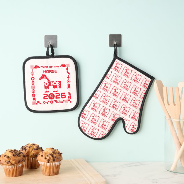 Oven Mitt and Pot Holders Oven Mitt & Pot Holder Set (Insitu(Hanging))