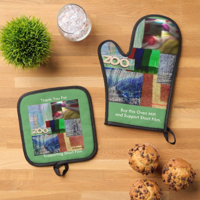 Oven Mitt and Pot Holders Oven Mitt & Pot Holder Set (Top Down)