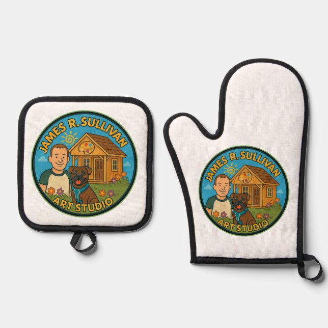 Oven Mitt and Pot Holders Oven Mitt & Pot Holder Set (Front)