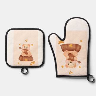 Oven Mitt and Pot Holders Oven Mitt & Pot Holder Set