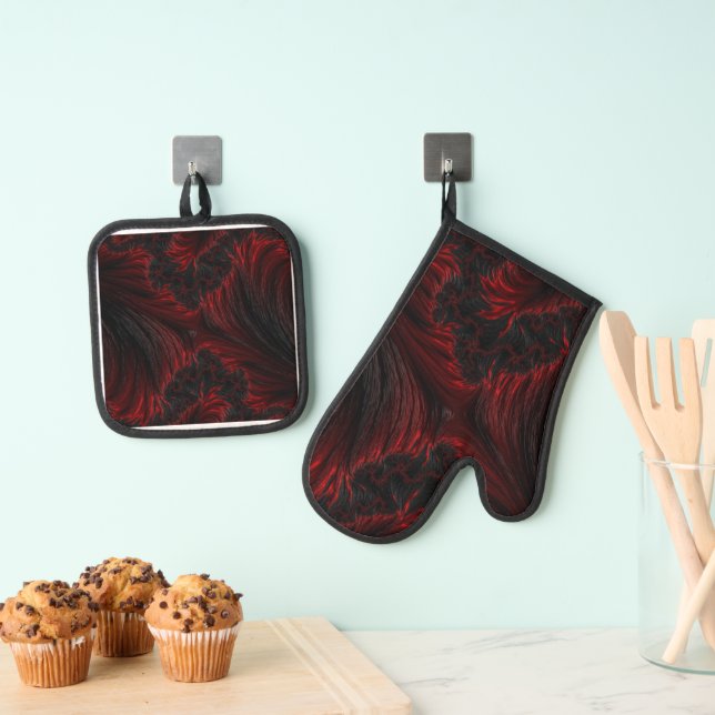 Oven Mitt and Pot Holders Oven Mitt & Pot Holder Set (Insitu(Hanging))
