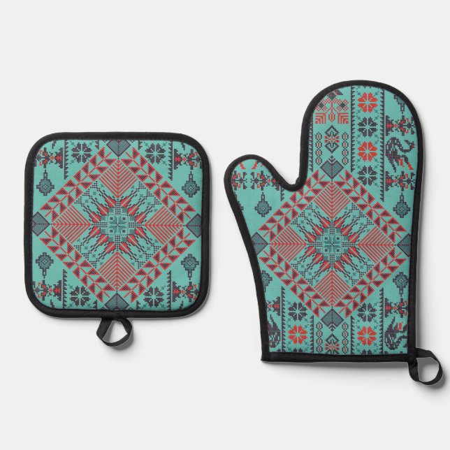 . OVEN MITT & POT HOLDER SET (Front)