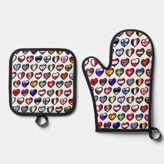 Oven Mitts - Flags Mitt & Pot Holder Set