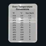 Oven Temperature Conversion Magnet<br><div class="desc">"oven temperature", "oven temperatures", "oven conversion", "oven temps", "gas mark conversion", "oven temperature conversion", "oven temperatures conversion", "oven heat conversion", "oven conversion chart", "convert oven temperature", "oven temperature converter", "oven temp conversion", "convert oven temp", "cooking temperature conversion", "convert oven temperatures", "oven temp converter", oven, temp, temperature, conversion, convert, converter, converting,...</div>
