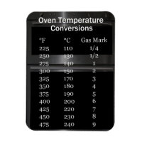 Oven Temperatures Conversion Magnet