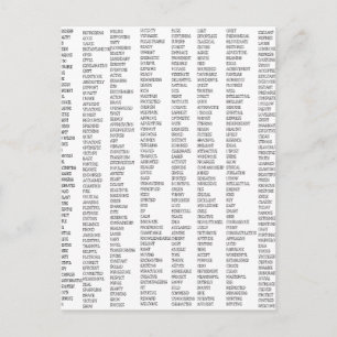 Over 600 Positive Words! Postcard