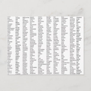 Over 600 Positive Words! Postcard