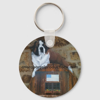 Over a Barrel Saint Logo Keychain