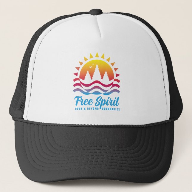 Over and Beyond Boundaries Free Spirit Trucker Hat (Front)