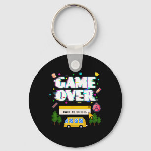 Over Back To School Funny Retro Gamer Teacher Stud Keychain