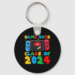 Over Cl Of 2024 Video Gamer Students Funny Graduat Keychain