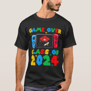 Over Cl Of 2024 Video Gamer Students Funny Graduat T-Shirt